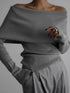 'Alora' Off Shoulder Soft Knit Top - Celes Fashion